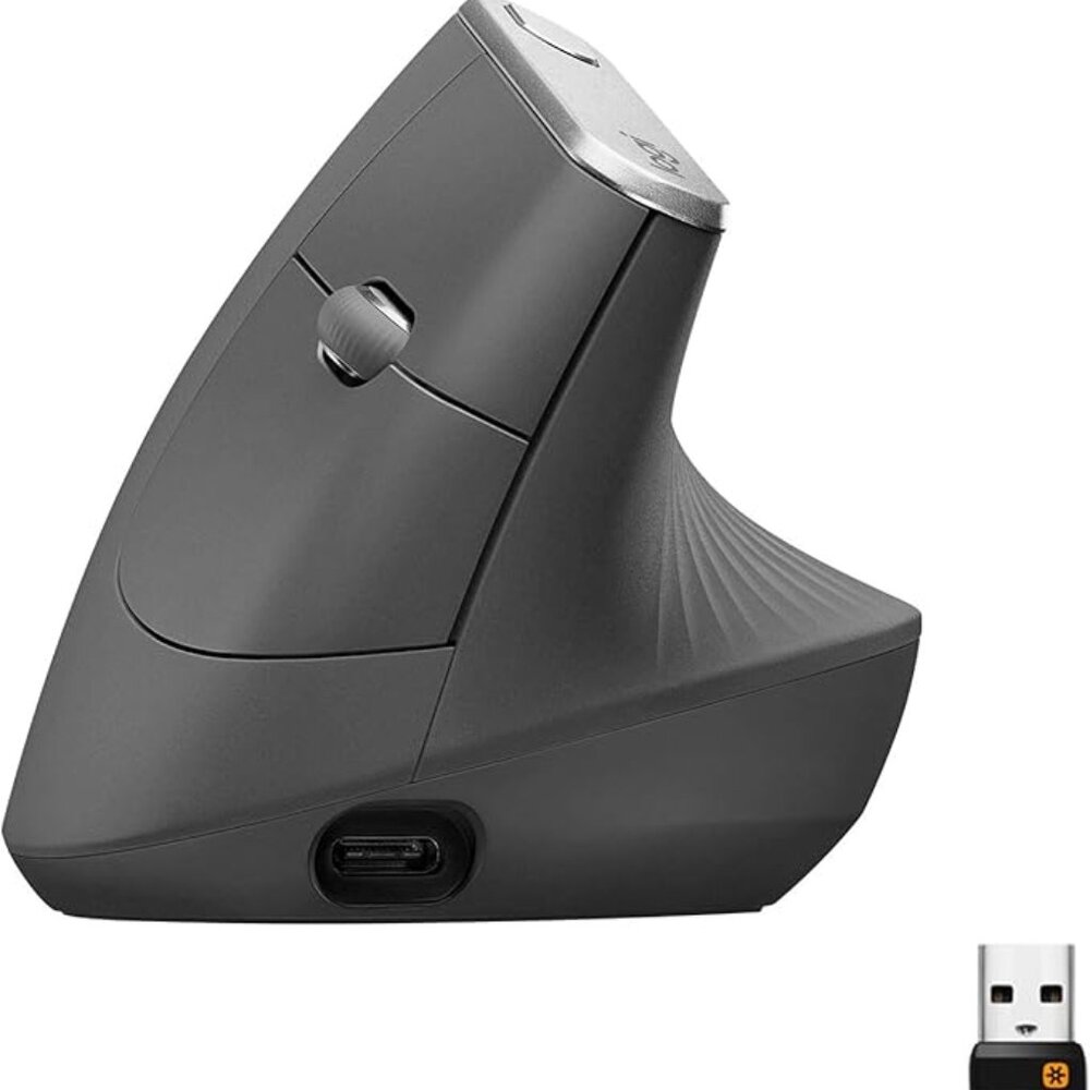 Logitech MX Vertical Mouse - USB, Bluetooth, 2.4GHz - Graphite New